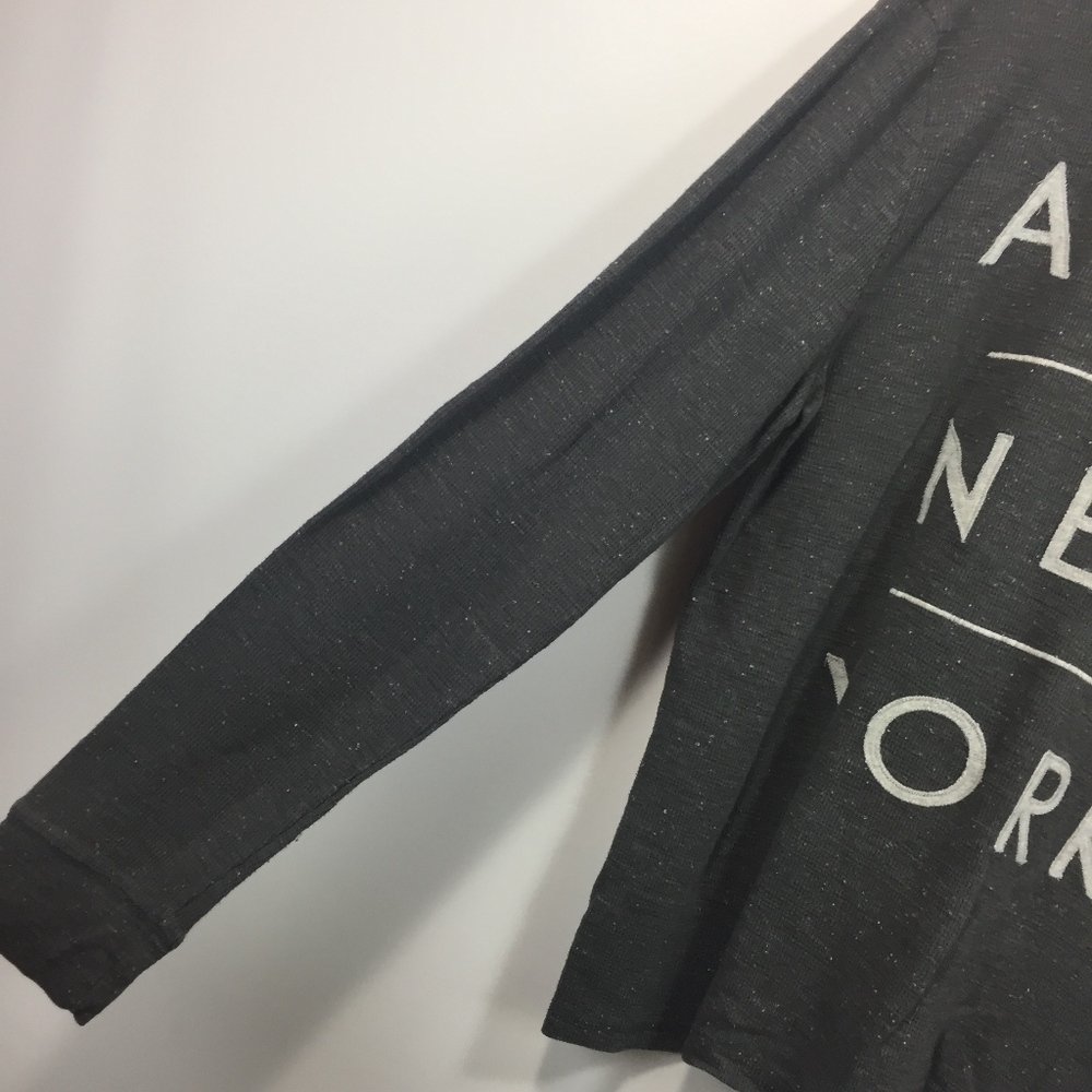 Aeropostale XL Shirt Gray Long Sleeve Crew Neck - Picture 3 of 7